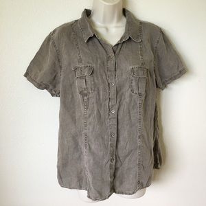 Tommy Bahama Relax linen button up top