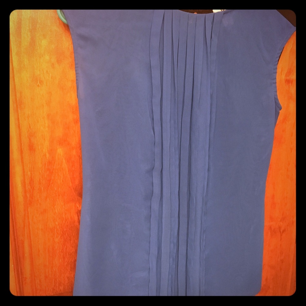 Two Toned Blue and Black Blouse
