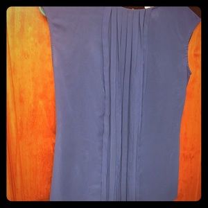 Two Toned Blue and Black Blouse
