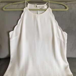 Scalloped Edge White Top