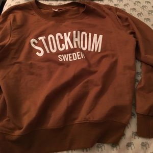 Stockhoim brown crop top sweater