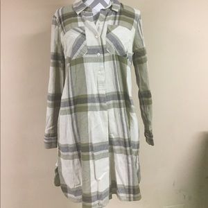 Green plaid dress
