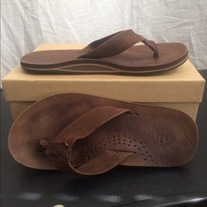 Reef Brown Leather Sandals, size 8
