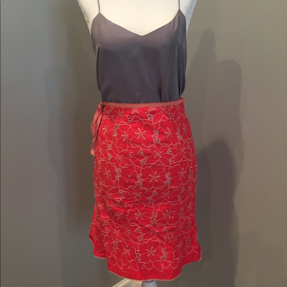 Nanette Laporte- embroidered skirt pink/light pink