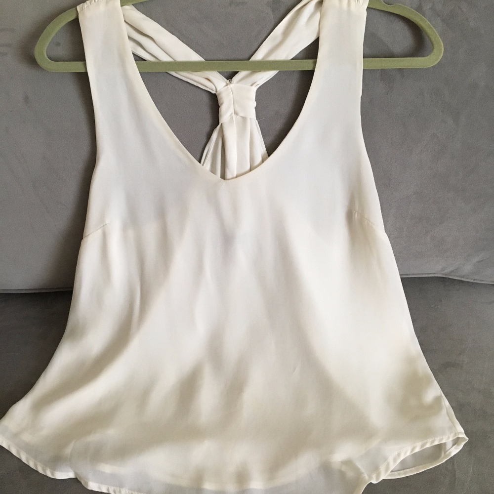 Lined Off white Tank Style Top-Medium Forever 21