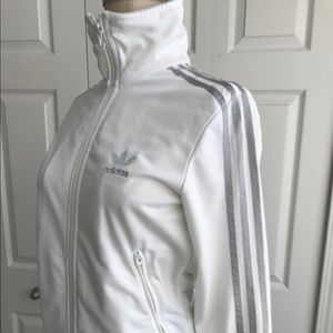 Adidas White Zip Up