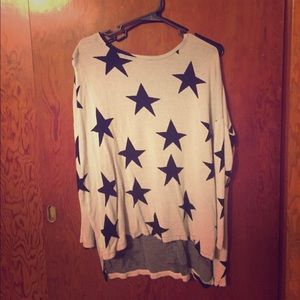 Black and white Star print sweater
