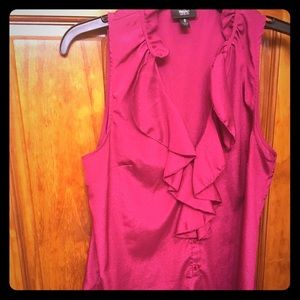 Satin Ruffled Tank