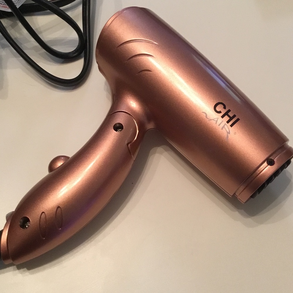 Shimmery rose gold chi hair dryer