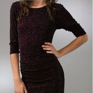 Alice + Olivia Burgundy Sparkle Dress