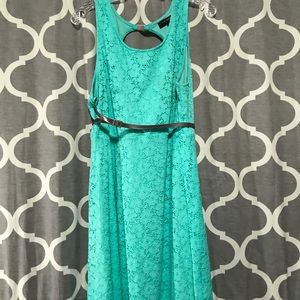 Mint green lace dress