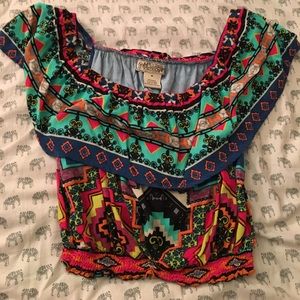 Multi color fun flirty top