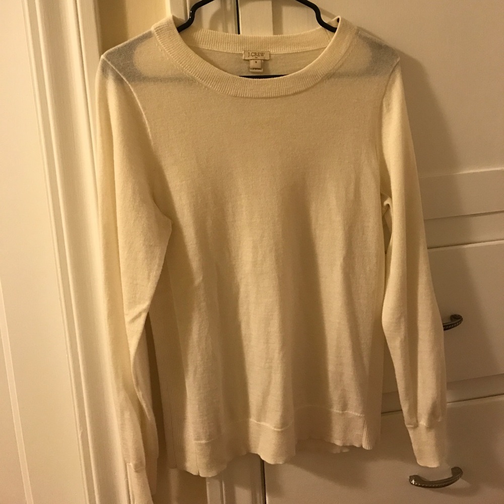 J.Crew lightweight Cream Sweater - Medium