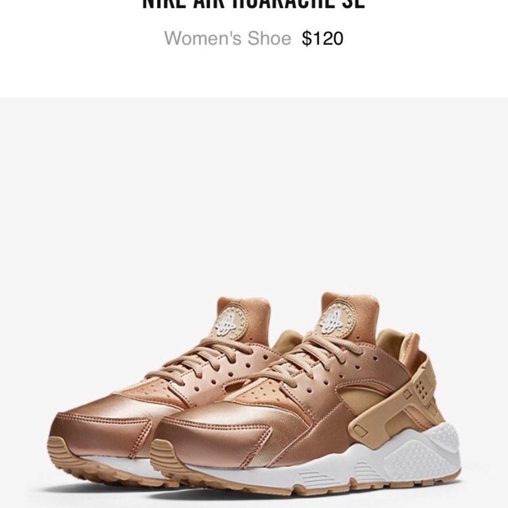 Nike Rose Gold Air Huarache SE Women's 9