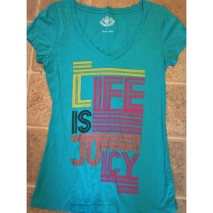 • Juicy Couture V Neck Tee Shirt •