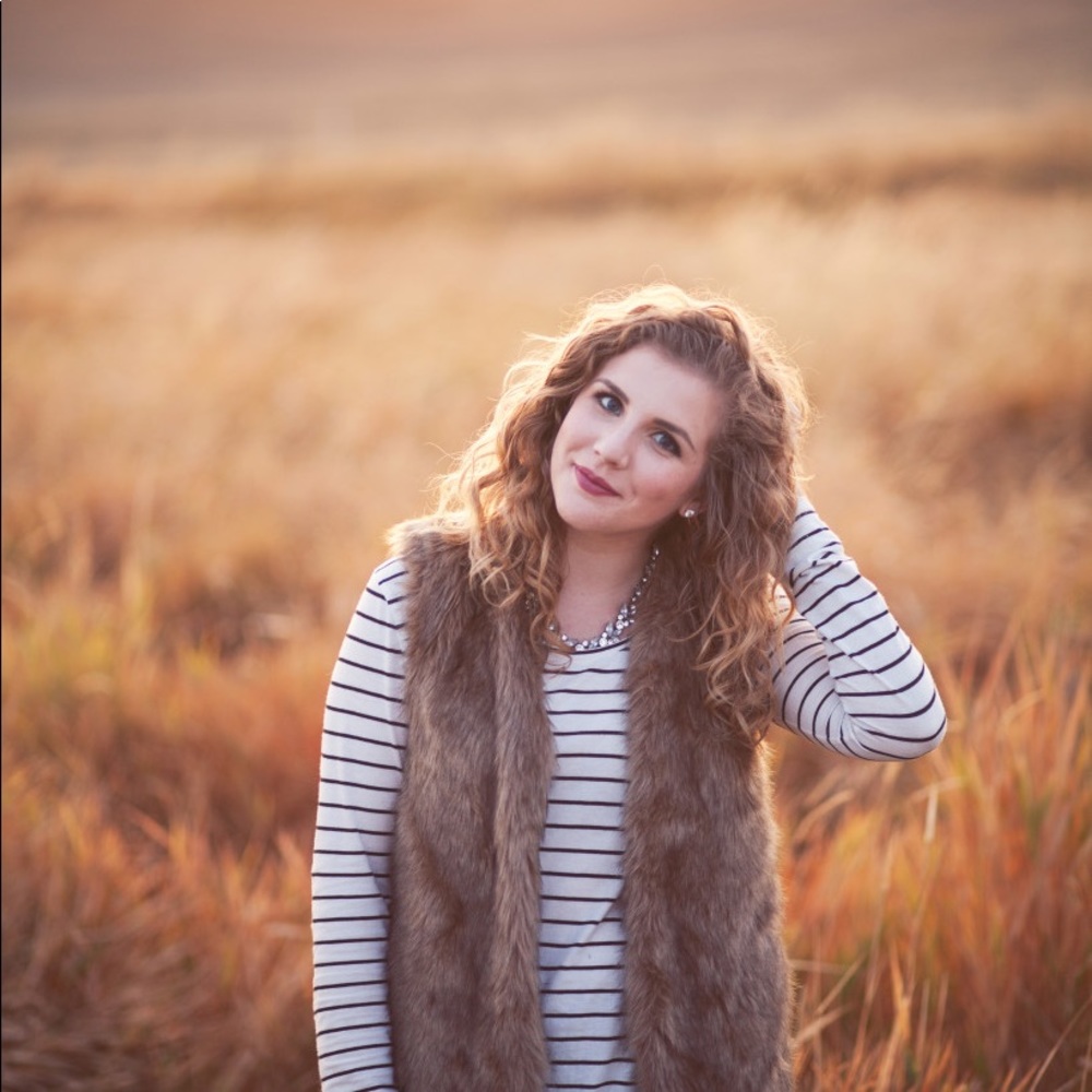Brown faux fur vest