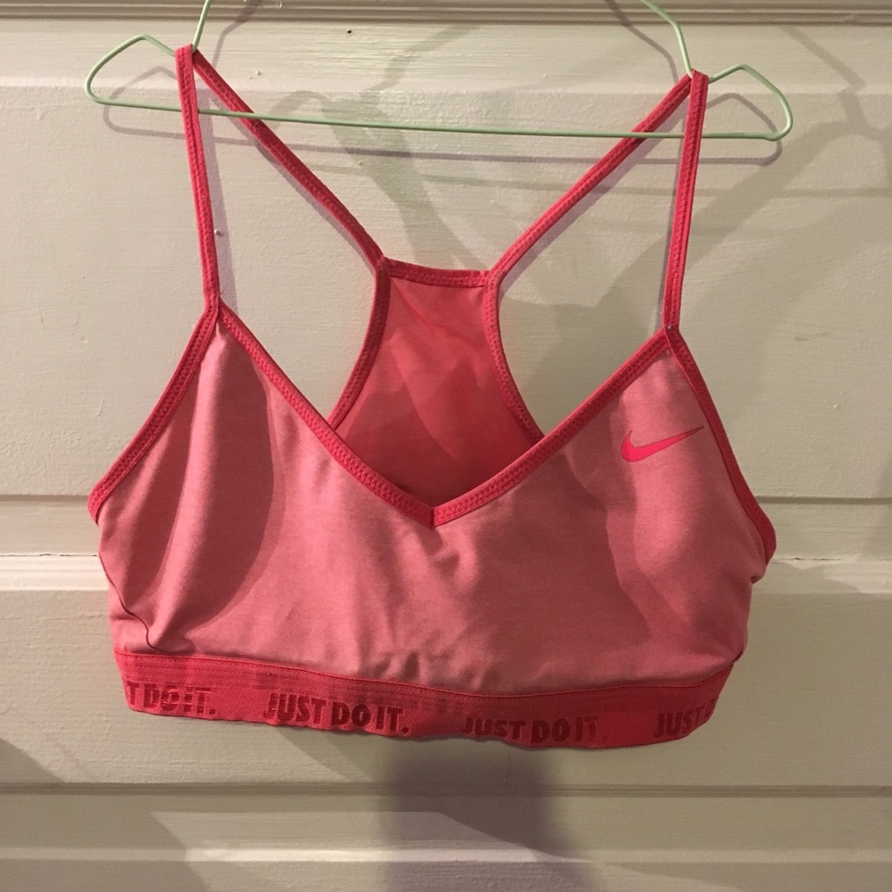 Coral Nike sports bra