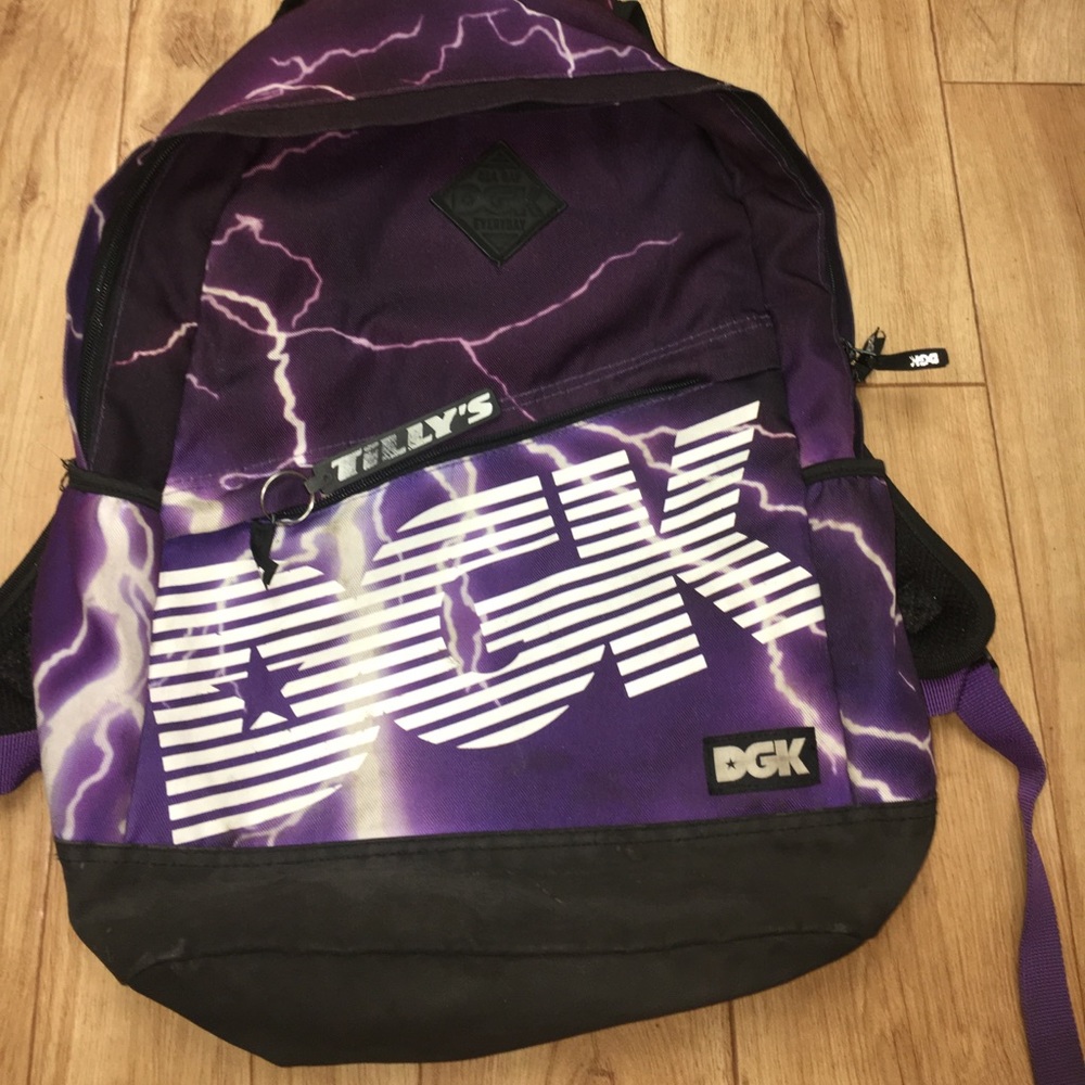 Purple lighting backpack