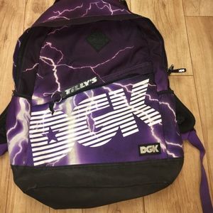 Purple lighting backpack