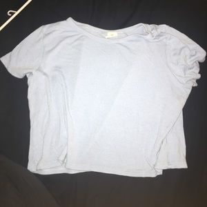 baby blue ribbed crop top