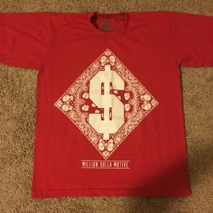 Million dollar motive red t shirt size medium