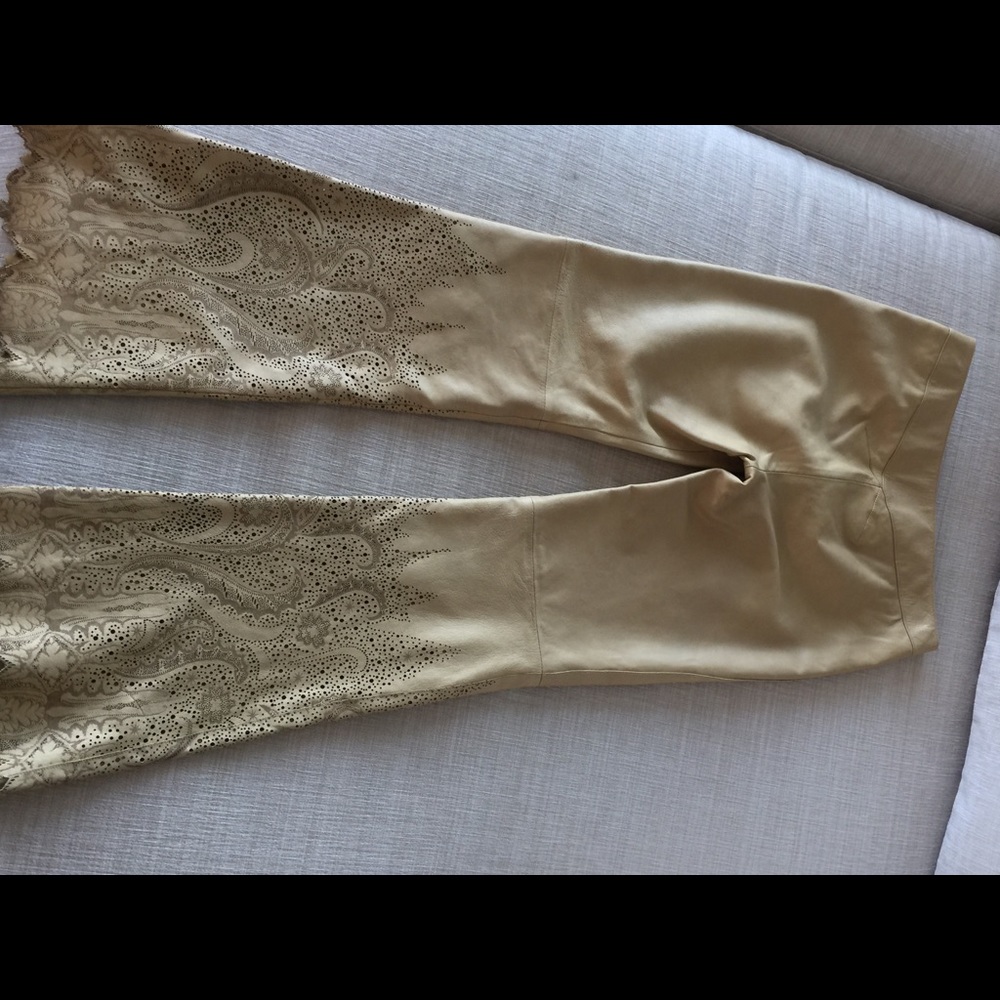Roberto Cavalli leather with Lace cutouts