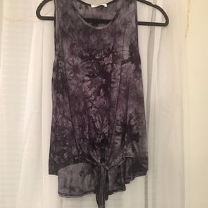 Comfy black and gray tie dye tank NWOT