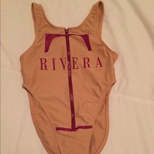 High thigh cut one piece swimsuit
