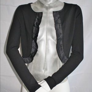Ann Taylor Black Shrug Crop Bolero