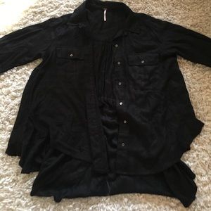 Free people buttoned or open cardigan