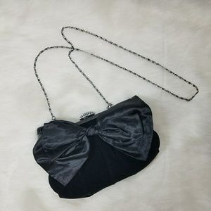 Neiman Marcus Velvet Bow Evening Clutch