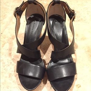 Banana Republic Black Platform Wedges