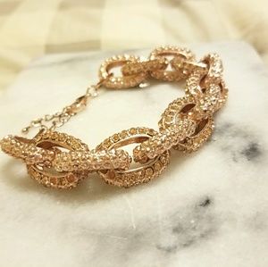 Pave Chunky Chain Link Bracelet