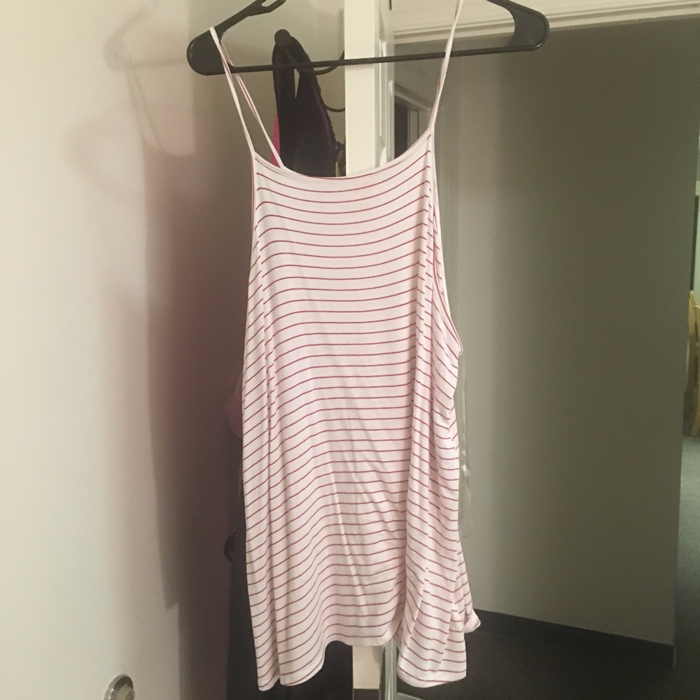 Striped red and whit tank top