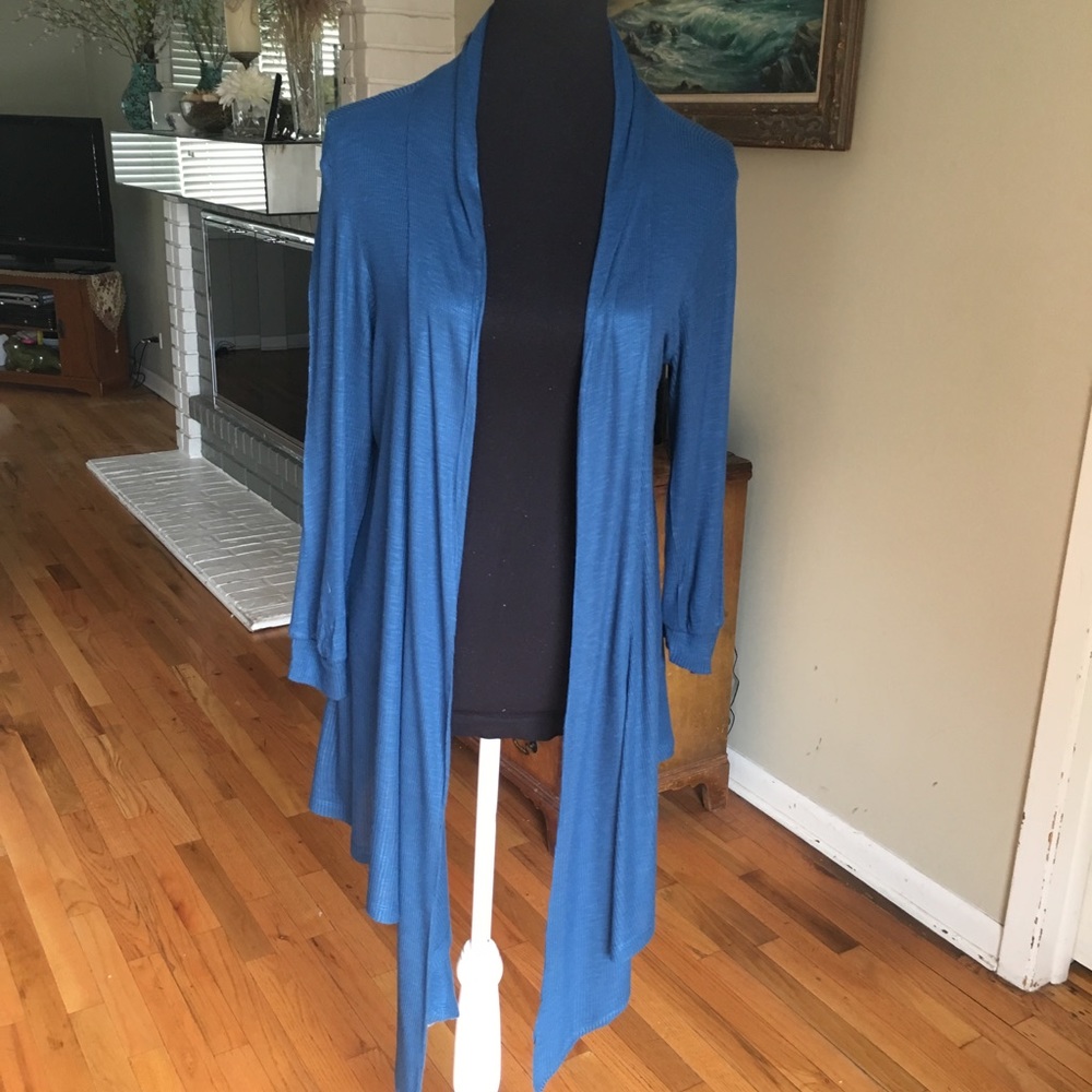 h.i.p. 3/4 Sleeve Front Drape Cardigan