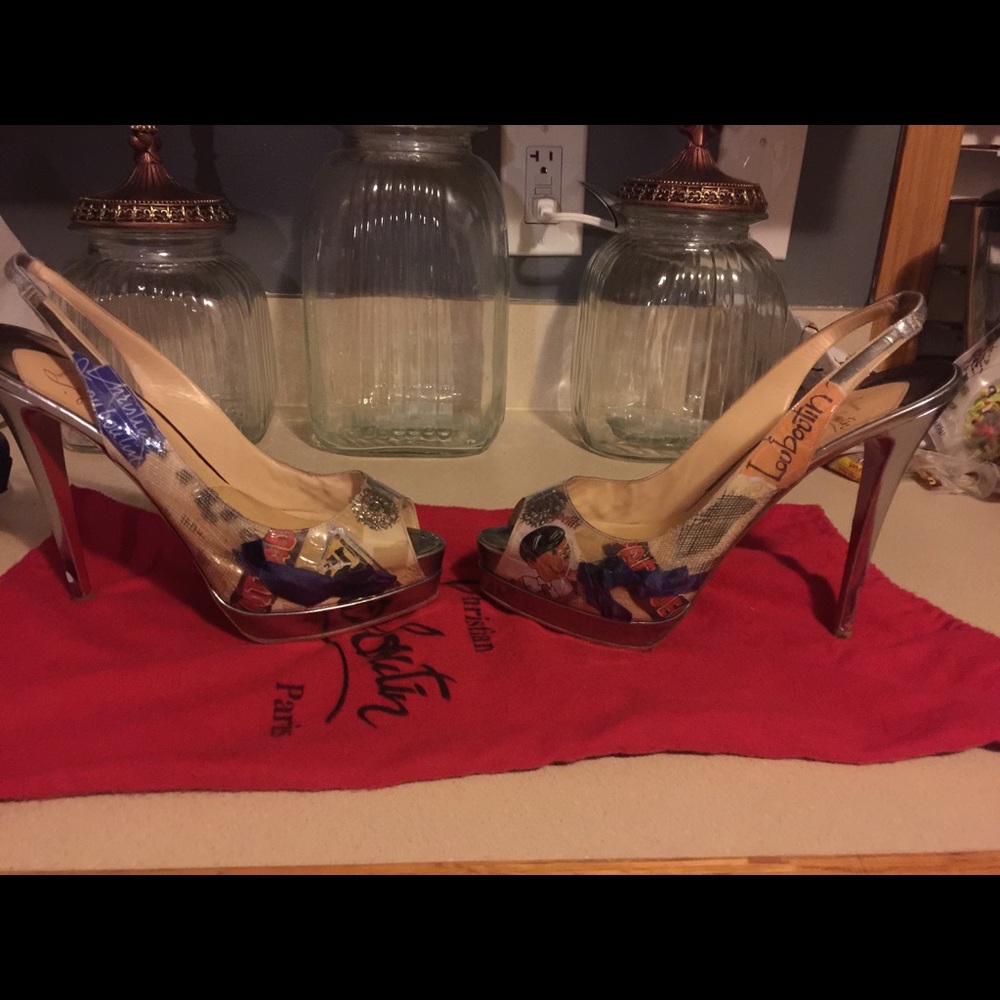 Authentic Christian Louboutin Slingback Heels