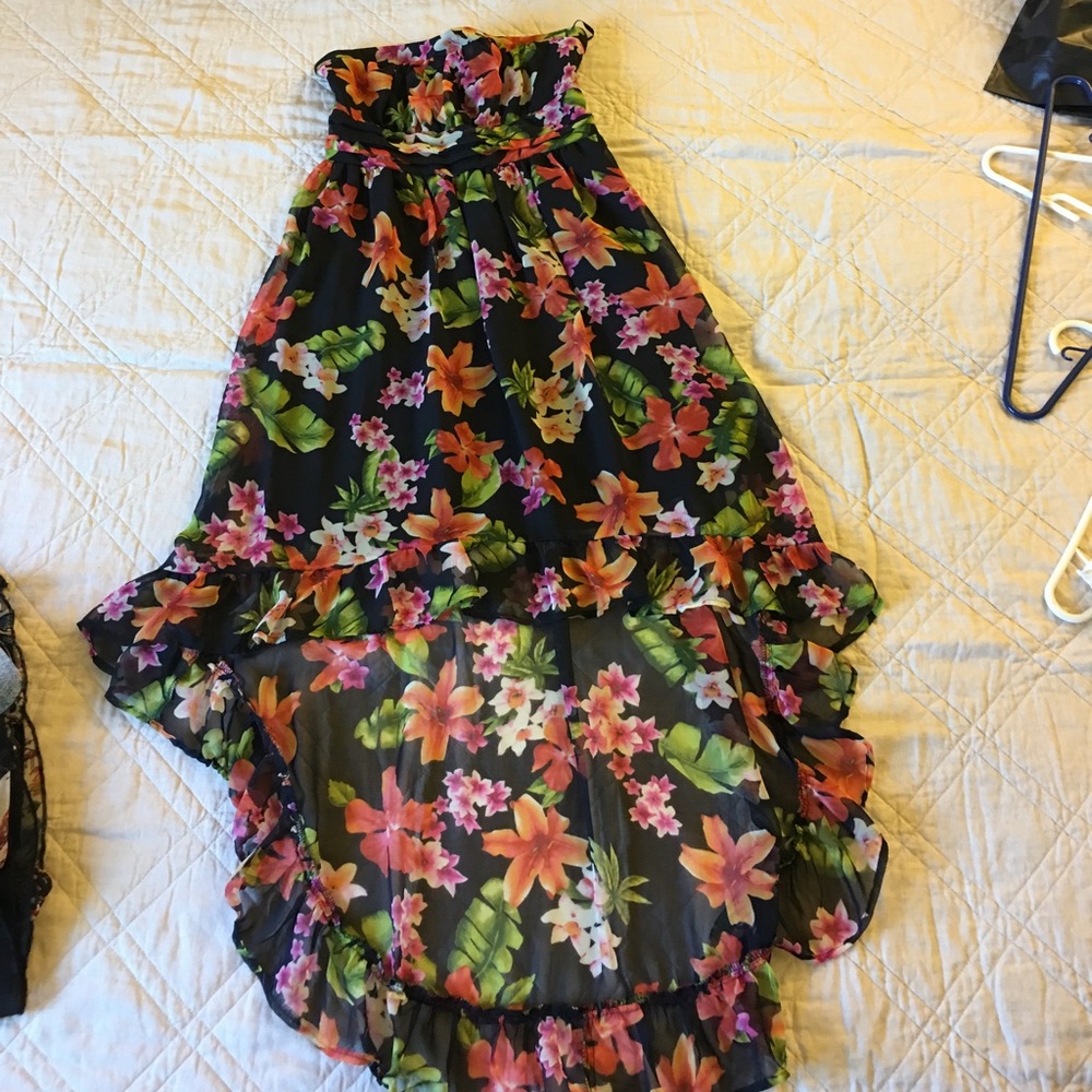 Tube top hi-lo dress