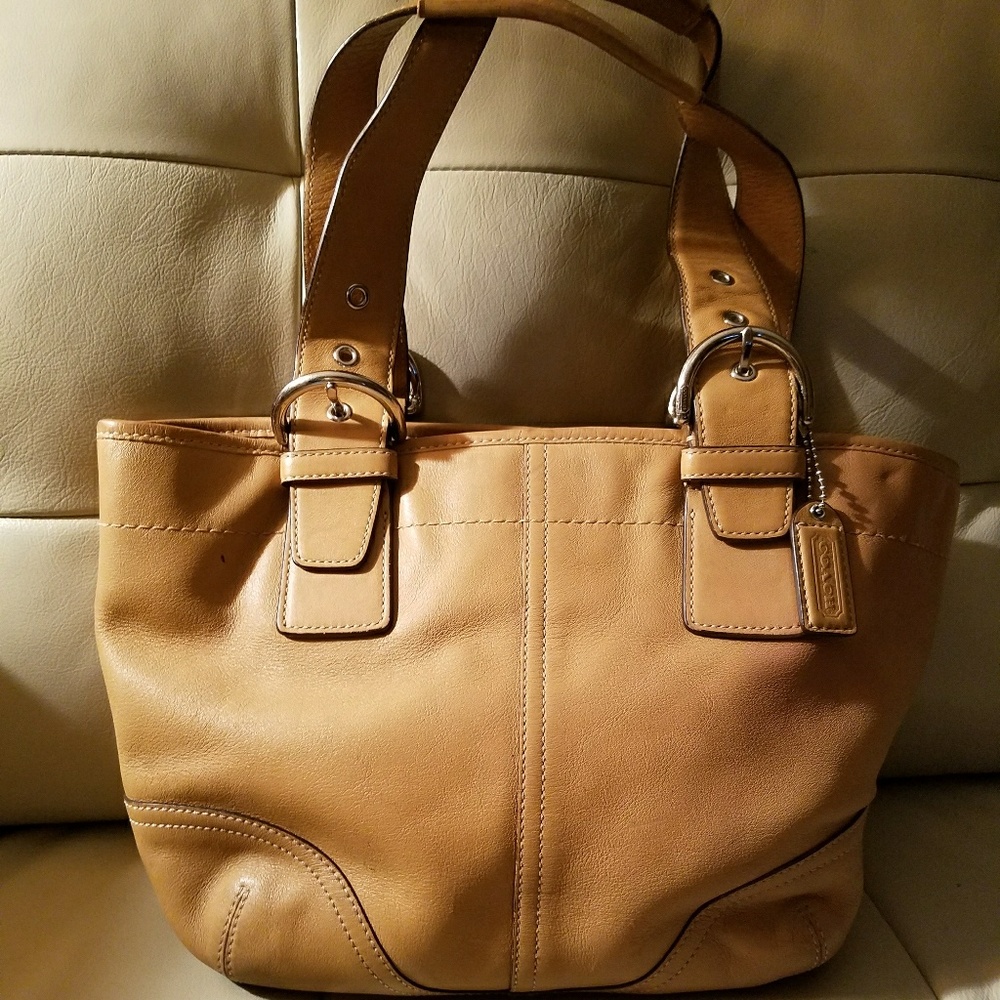 Coach Camel Leather Soho Satchel Bag #9544