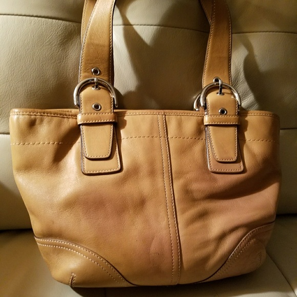 Coach Camel Leather Soho Satchel Bag #9544 - Picture 2 of 6
