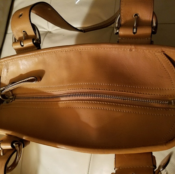Coach Camel Leather Soho Satchel Bag #9544 - Picture 3 of 6