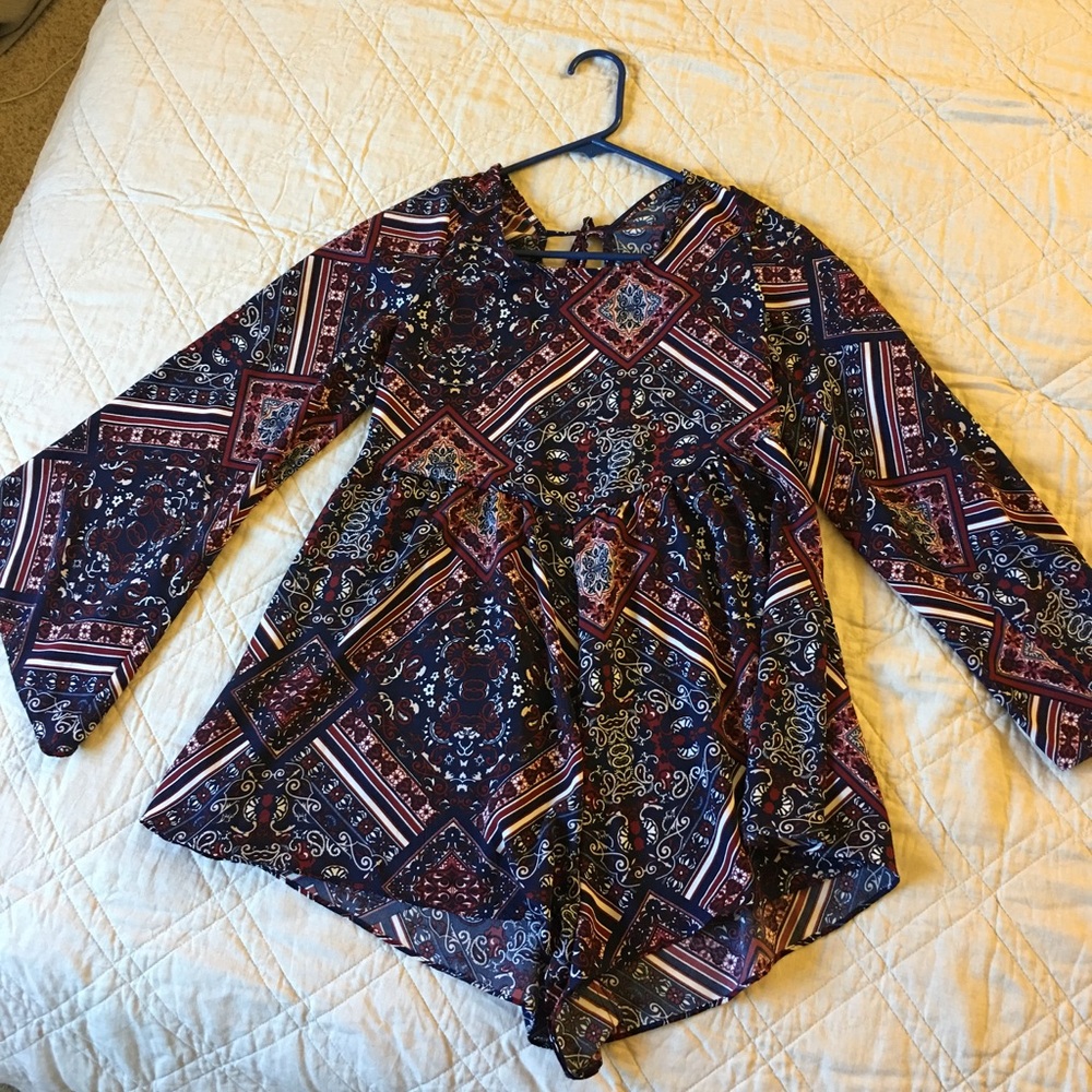 Bell sleeve romper