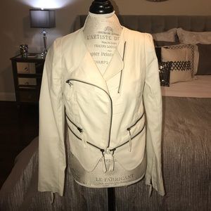 Cream Romeo and Juliet Leather Jacket