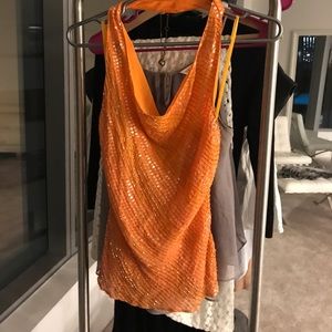 Low cut halter / sparkley and new