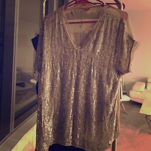Chan Luu sequin top w transparent back