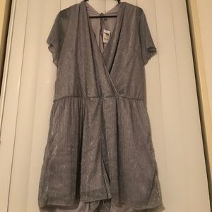 Charlotte Russe 3XL Silver Romper