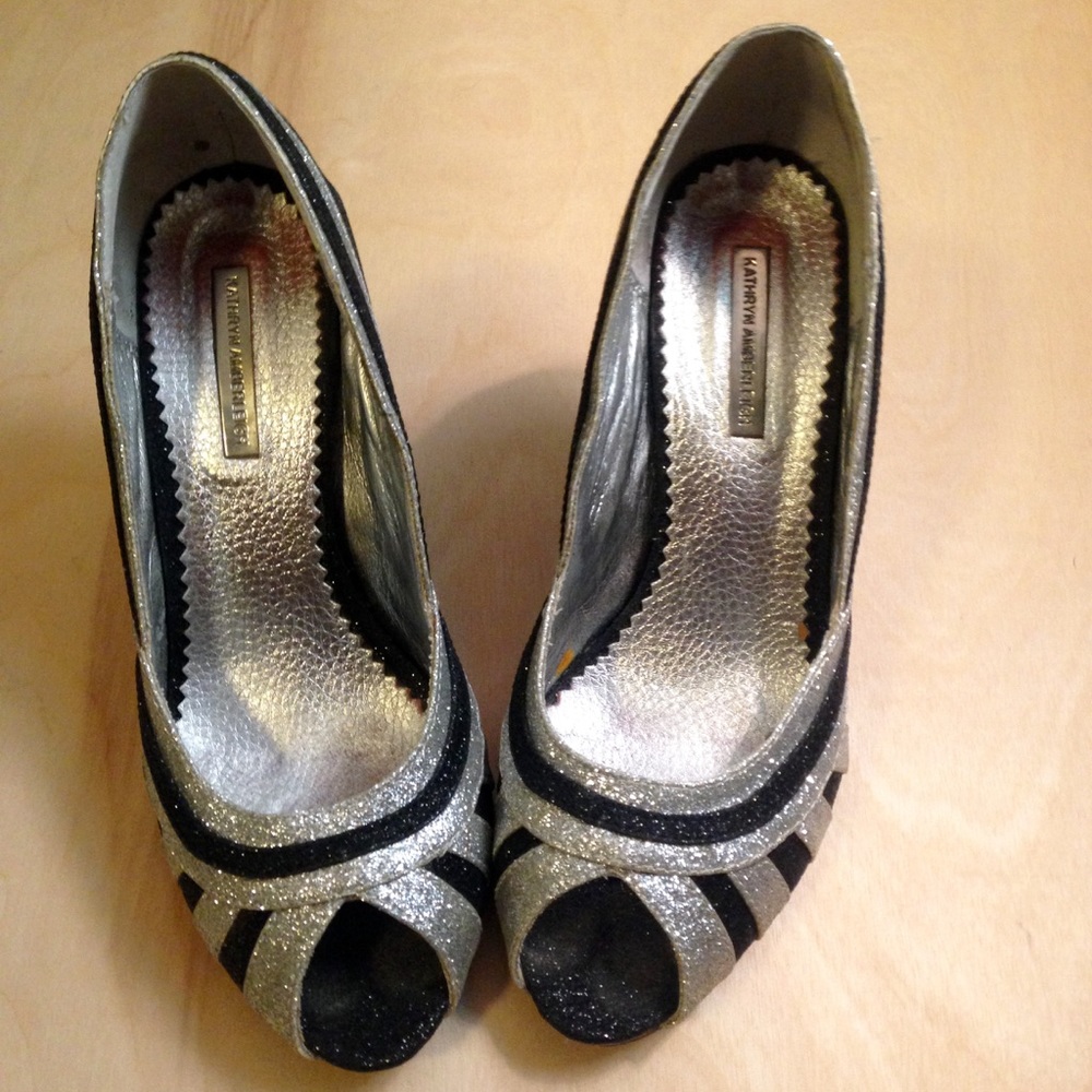 🌟Kathryn Amberleigh Glitter Art Deco Heels