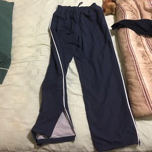 Sweats with strip going down the bottom