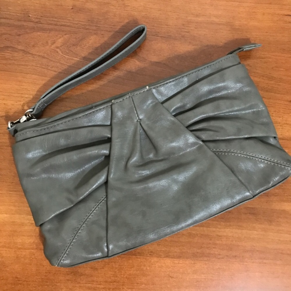 Clarks Gray Wristlet Clutch