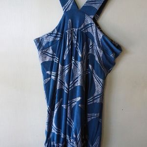 Fighting Eel Blue & Silver Starfish Print Dress