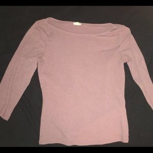 3/4 sleeve mauve shirt garage